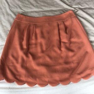 Coral scalloped skirt loft outlet